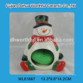 Boneco de neve bonito em forma de placa de cerâmica para decoração de Natal